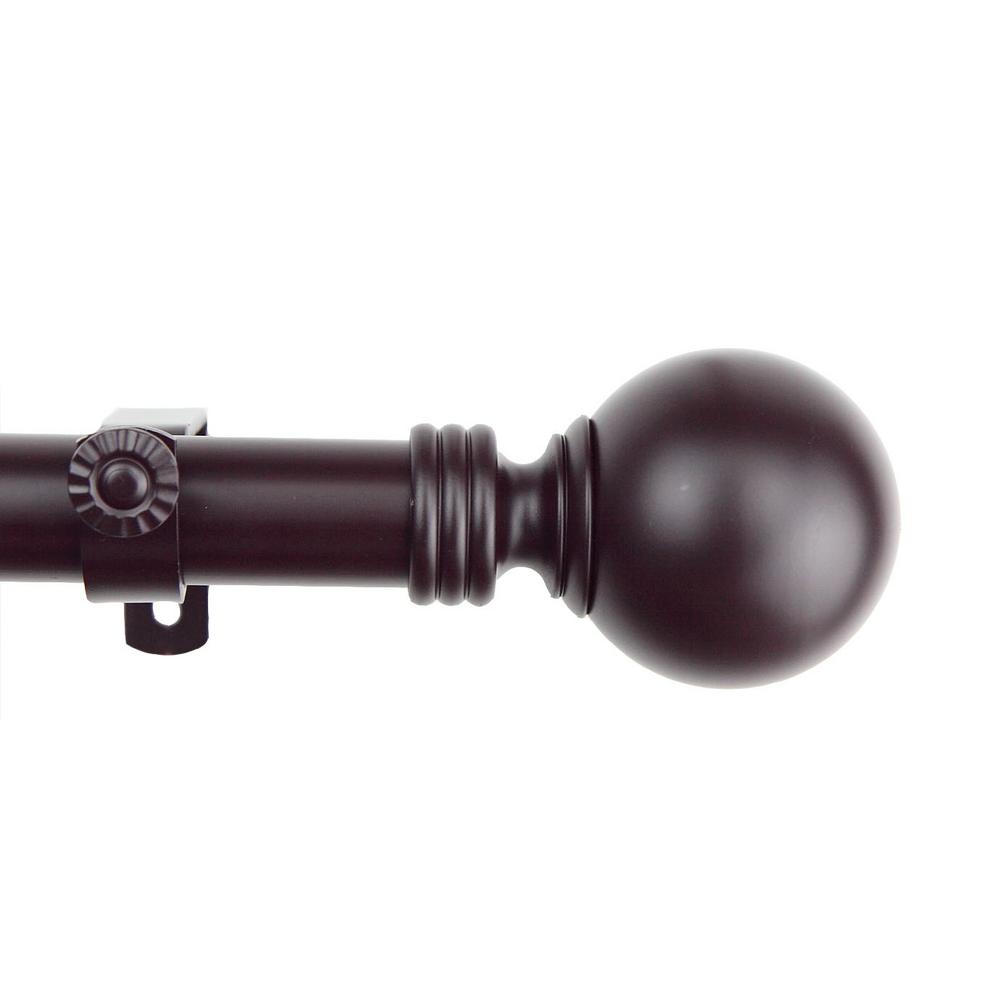 BOOM JOG /Ø16//19mm 120-210cm Extendable Curtain Pole Set with End Cap Finials. Includes Rods,Finials,Brackets,Fitting sets SATIN NICKEL 48-84 Single Adjustable Curtain Rod without Ring.