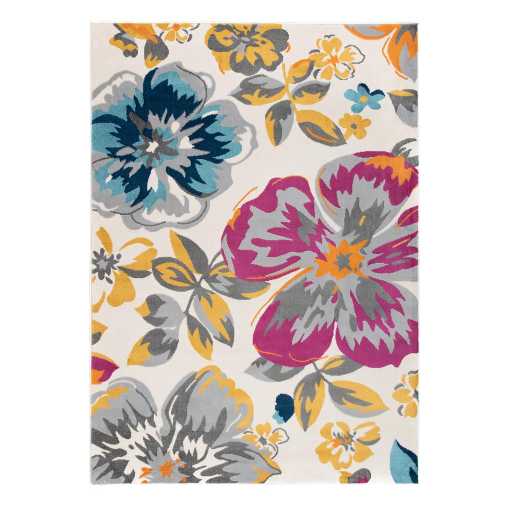 World Rug Gallery Modern Floral Design Multi 7 Ft 6 In X 9 Ft 5 In Area Rug 9098multi8x10 The Home Depot