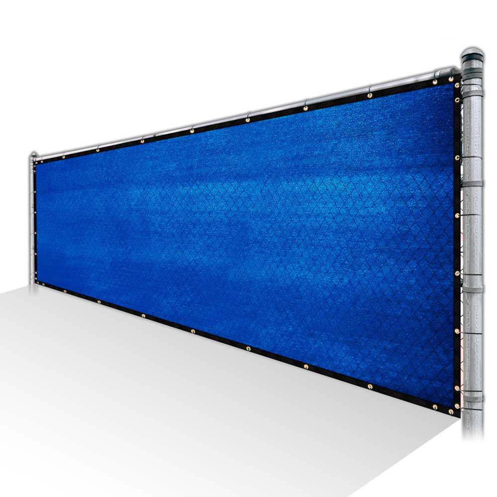 Colourtree 4 Ft. X 132 Ft. Blue Privacy Fence Screen Hdpe Mesh Windscreen With Reinforced Grommets F