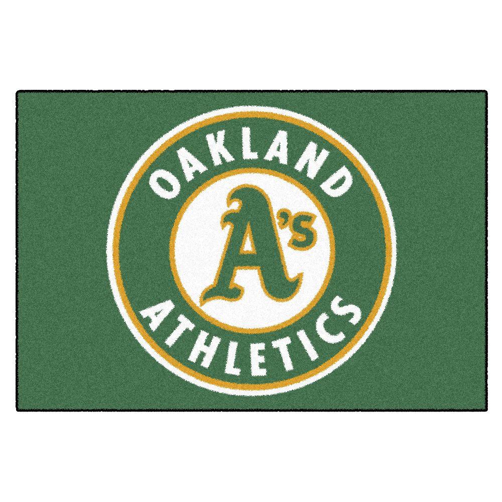 FANMATS MLB Oakland Athletics Nylon Face Starter Rug