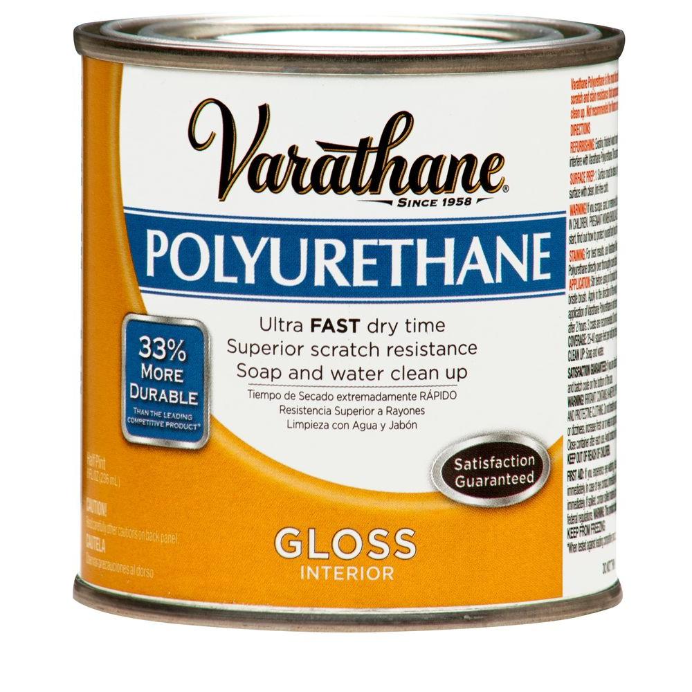 Varathane 1/2 Pt. Gloss Amber Polyurethane-266239 - The Home Depot