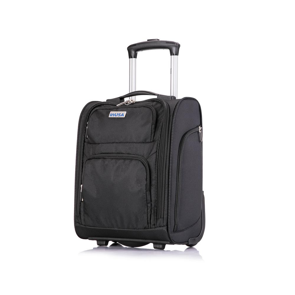 InUSA Underseater 15 in. Black Wheeled Ultralight Carry on