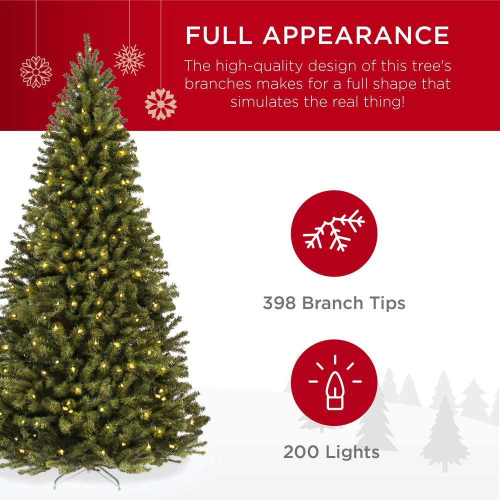 Best Choice Products 4 5 Ft Pre Lit Incandescent Spruce Artificial Christmas Tree With 200 Warm White Lights Sky5027 The Home Depot