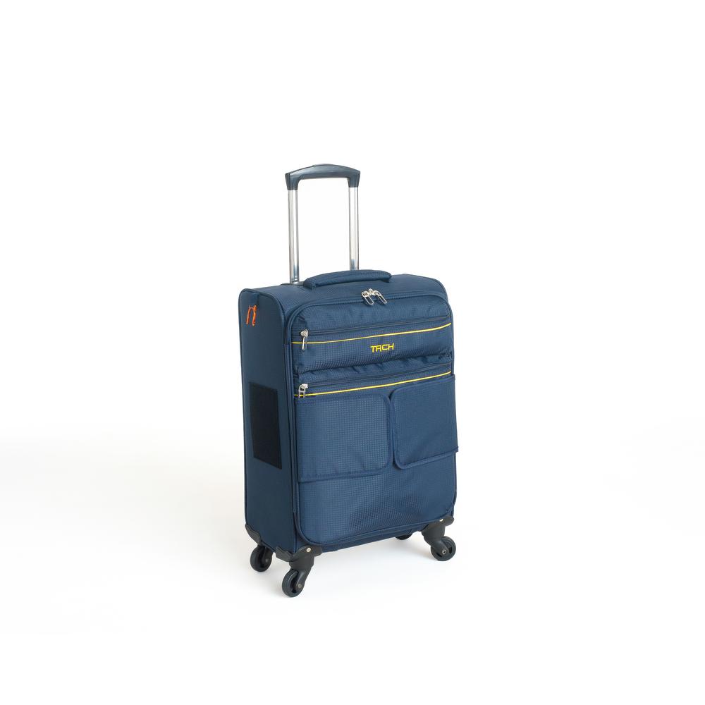 blue carry on suitcase