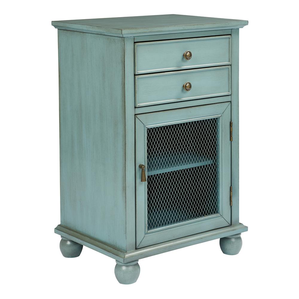 Osp Home Furnishings Alton Antique Steel Blue Fully Assembled