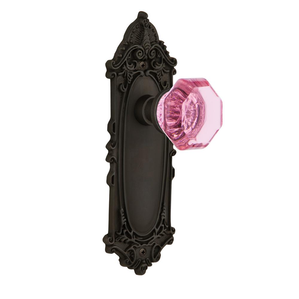 Nostalgic Warehouse Victorian Plate Double Dummy Waldorf Pink Door Knob