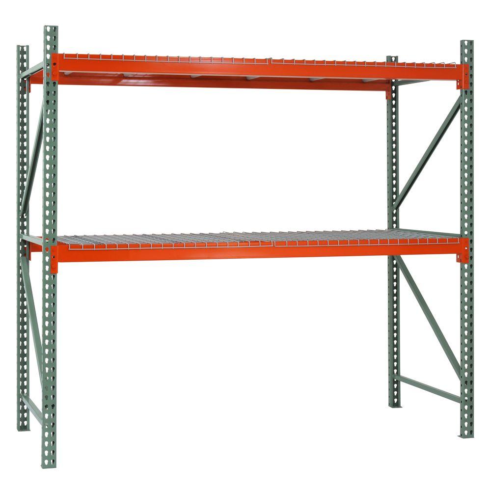 UPC 017567101859 product image for Edsal 96 in. H x 108 in. W x 42 in. D 2-Shelf Steel Pallet Rack Shelving Starter | upcitemdb.com