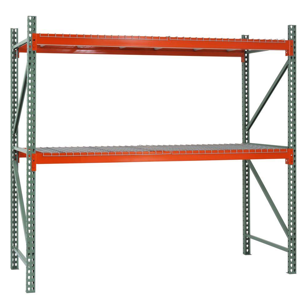 Edsal 96 in. H x 108 in. W x 42 in. D 2Shelf Steel Pallet Rack