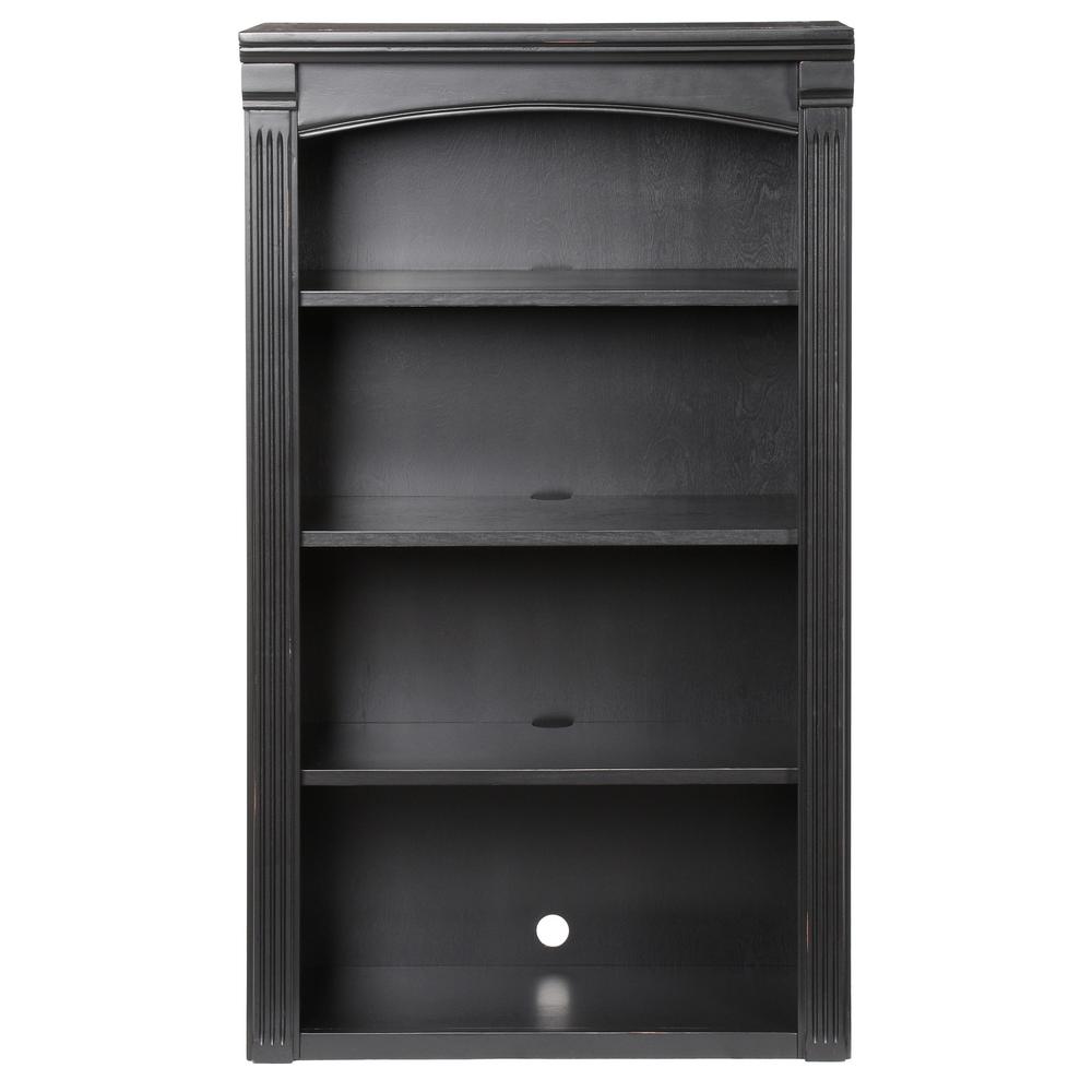 Unbranded 48 In Black Wood 4 Shelf Etagere Bookcase With