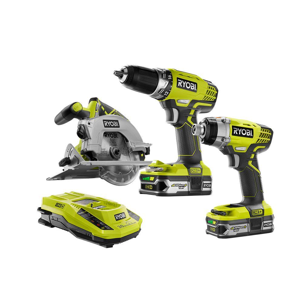 Cordless - RYOBI - Impact Driver - Power Tool Combo Kits - Power Tools ...