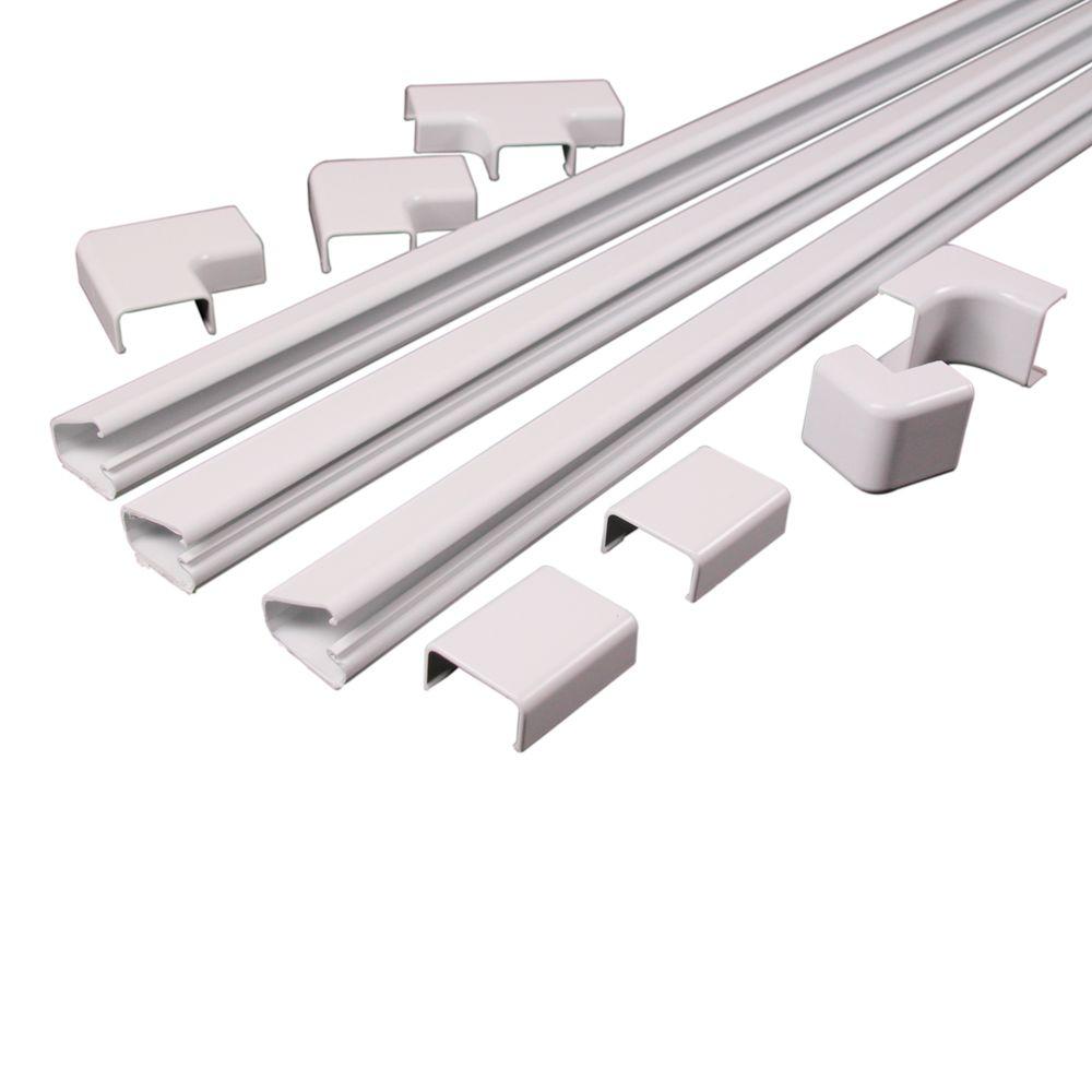 Wiremold Legrand Cordmate II White Cord Cover Kit C210 The Home Depot