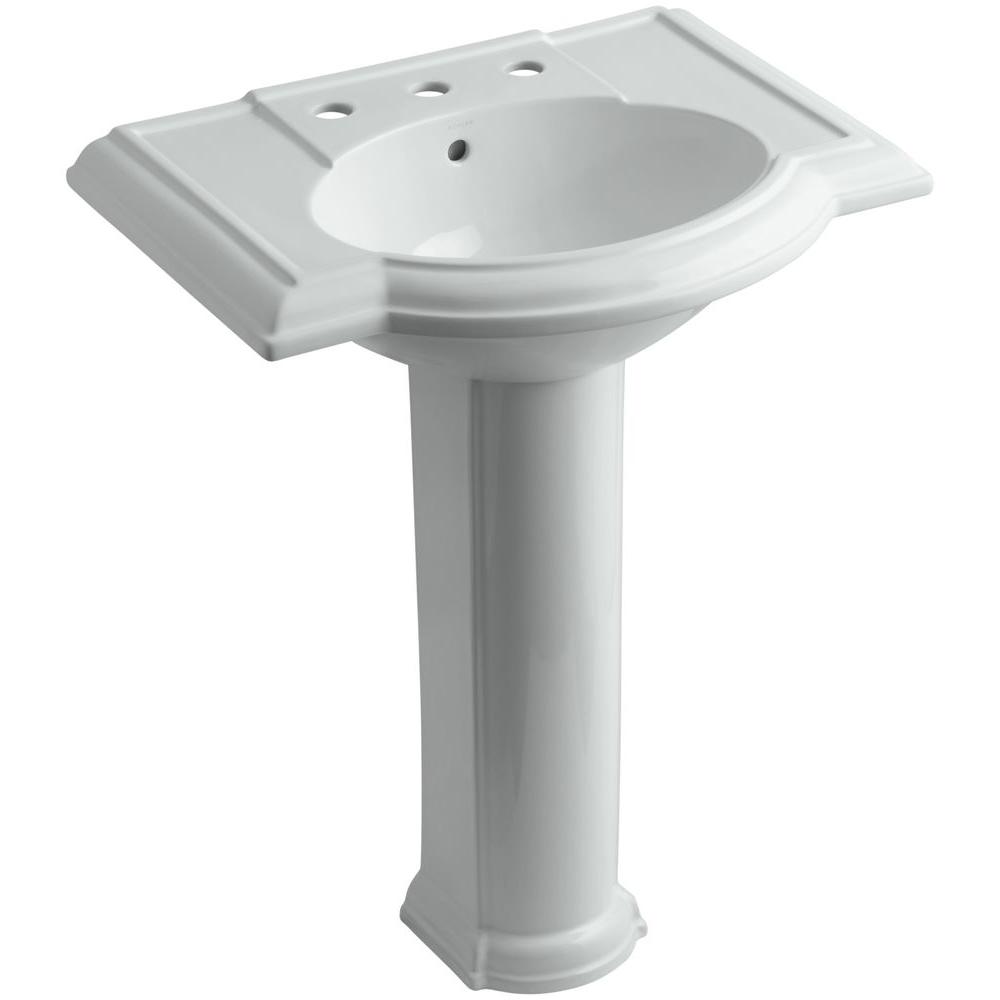 KOHLER Devonshire Vitreous China Pedestal Combo Bathroom Sink In Ice ...