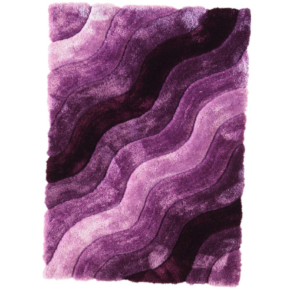 Linon Home Decor Links Collection Wave Purple 8 ft. x 10 ft. Indoor