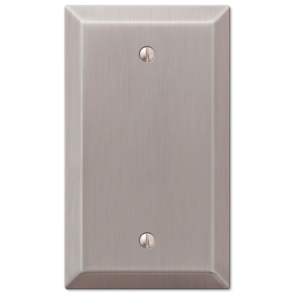 Amerelle Century 1Blank Wall Plate, Brushed Nickel163BBN The Home Depot