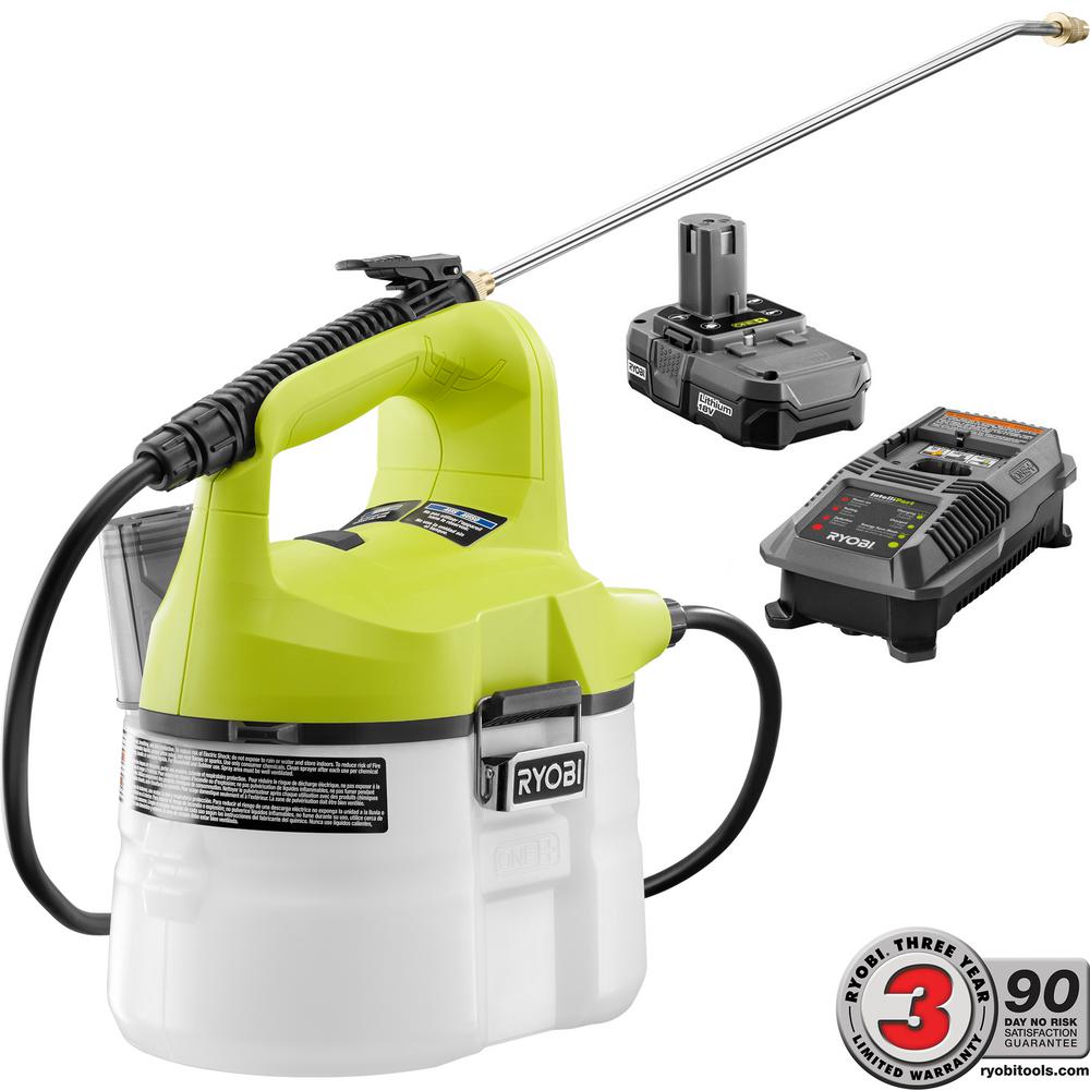 RYOBI ONE+ 18-Volt Lithium-Ion Cordless Chemical Sprayer - 1.3 Ah ...