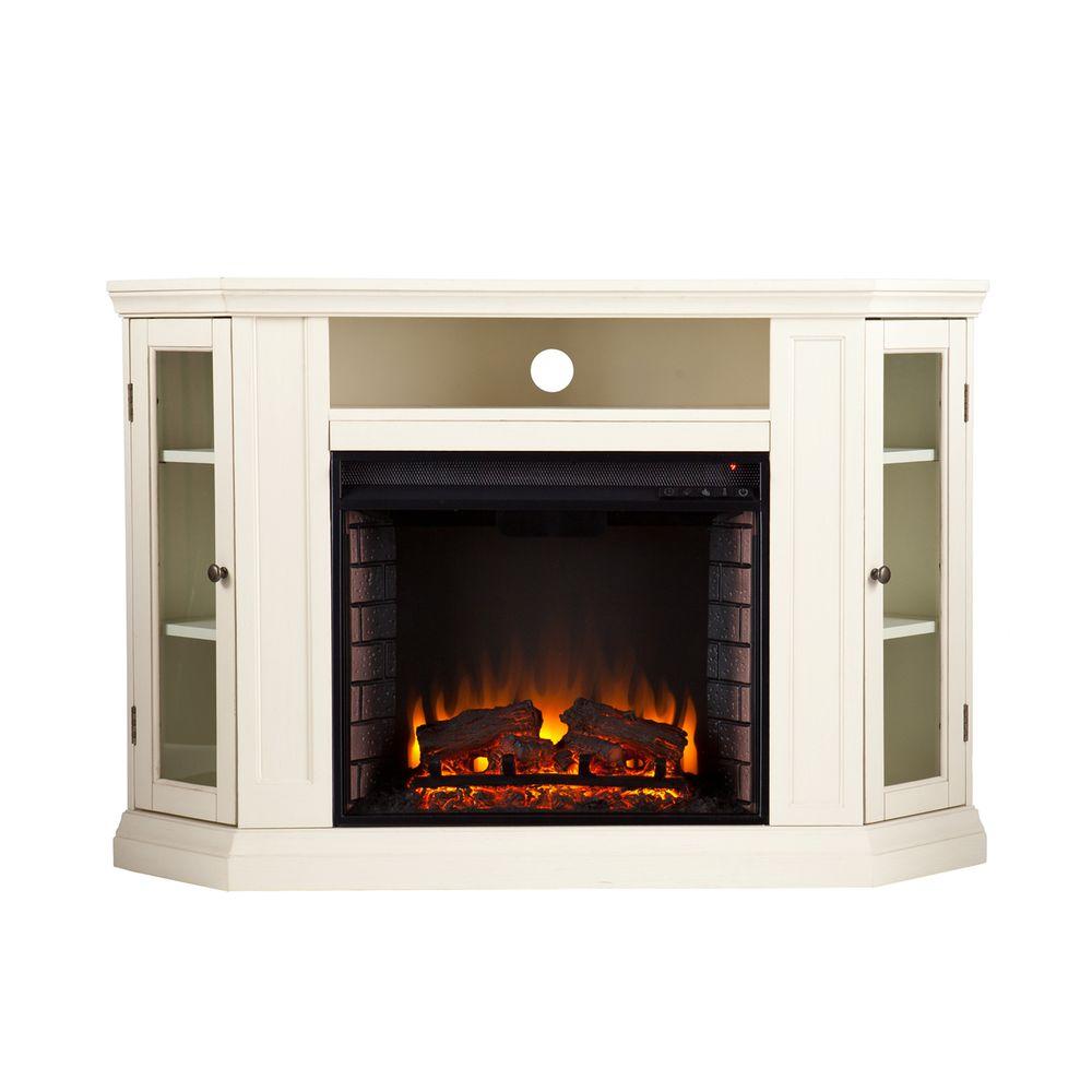 Southern Enterprises Carter 48 In Convertible Media Electric Fireplace Tv Stand Ivory