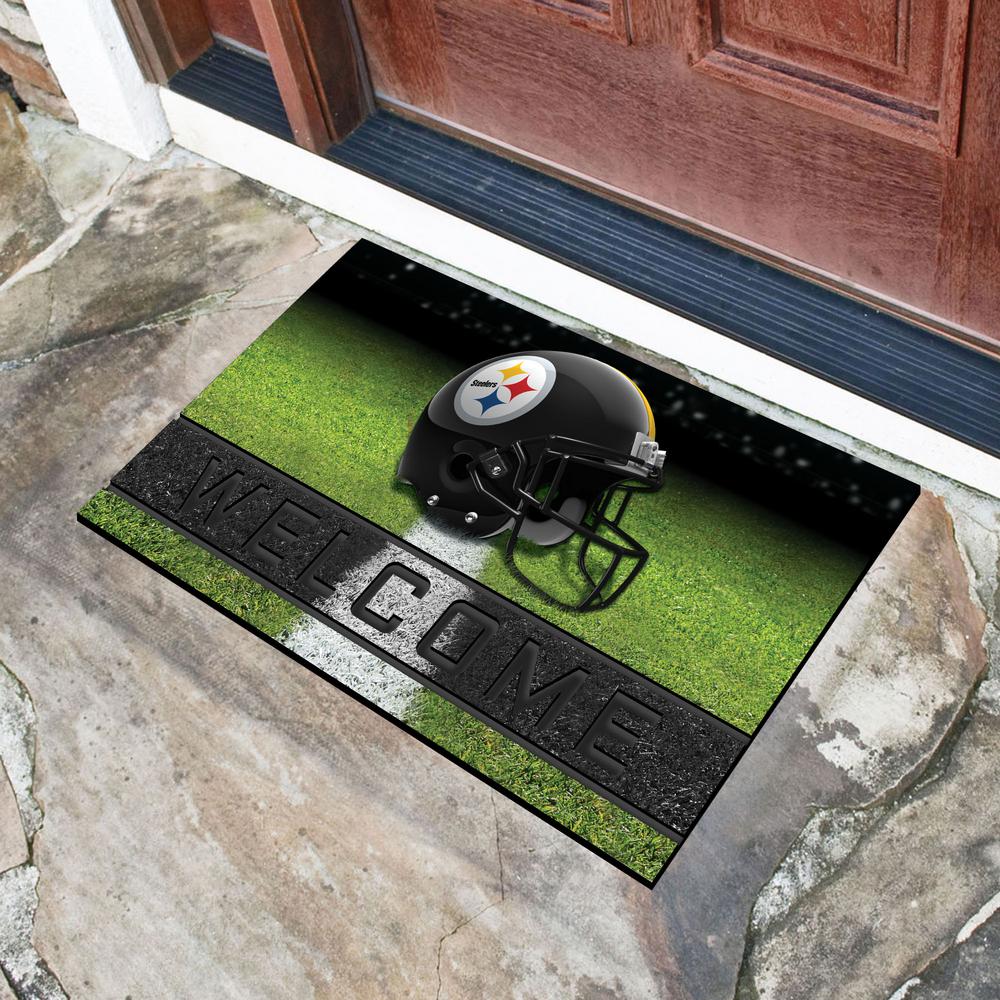 Fanmats Nfl Pittsburgh Steelers 18 In X 30 In Rubber Door Mat