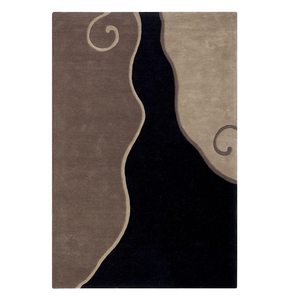 Home Decorators Collection Divani Black/Taupe 5 ft. 3 in. x 8 ft. Area