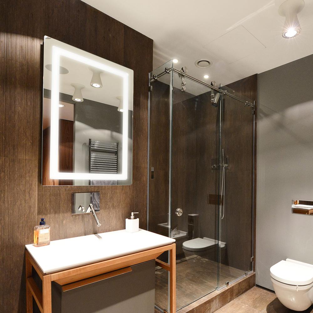 Led Light Bathroom Mirrors Bath The Home Depot Swan