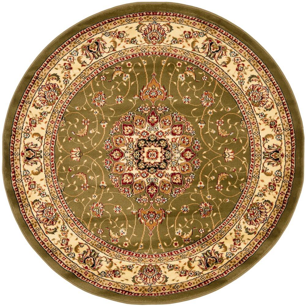 Safavieh Lyndhurst Sage/Ivory 8 ft. x 8 ft. Round Area Rug ...