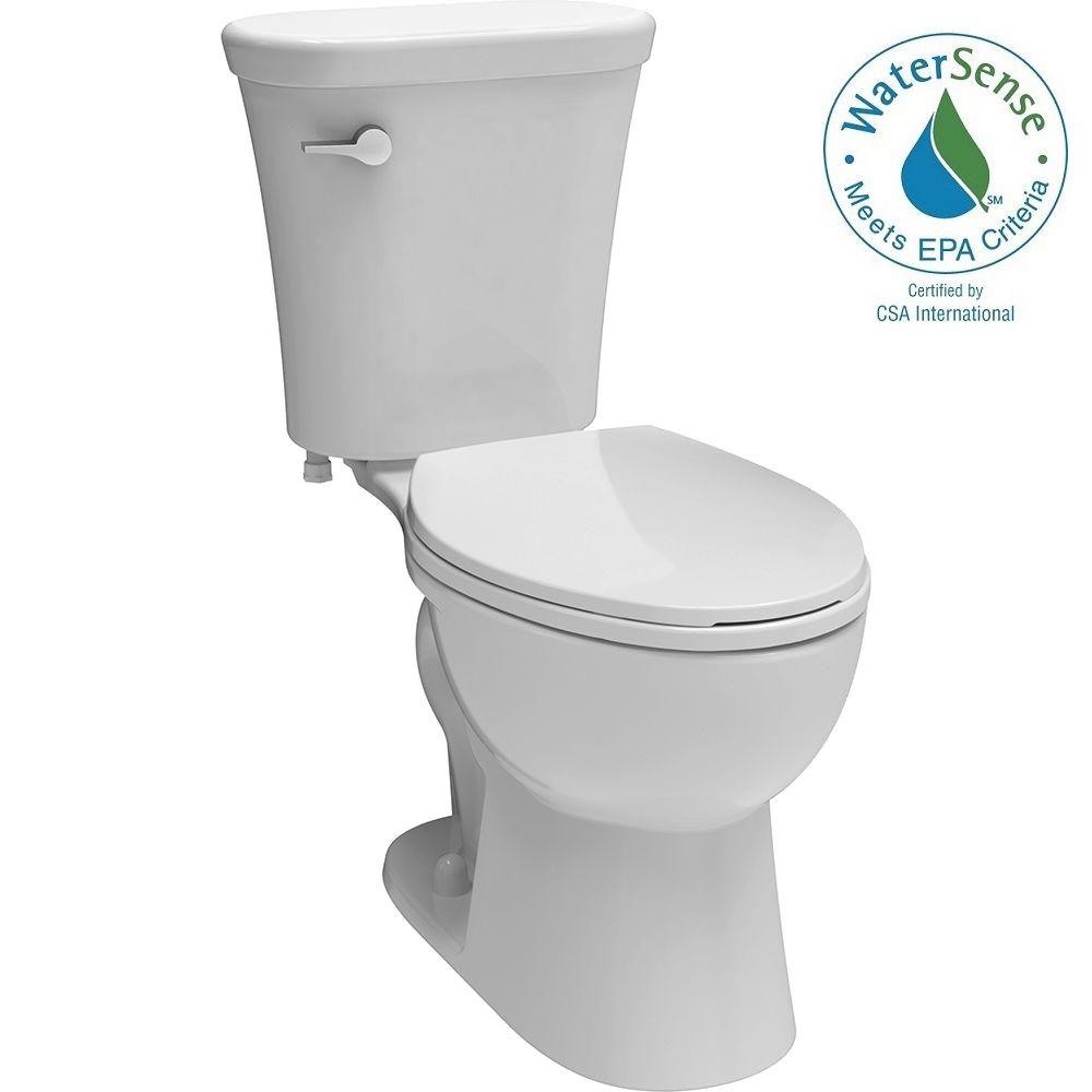 Delta Lilah 2-piece 1.28 GPF Elongated Toilet in White-C43902-WH - The ...