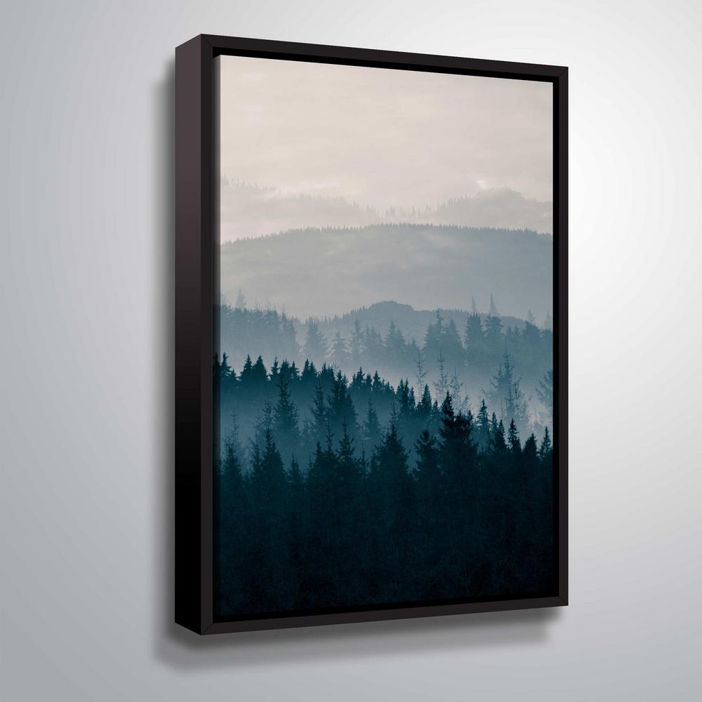 Floater Frame Landscapes Canvas Art Wall The Home Depot Blue Mountains Ii