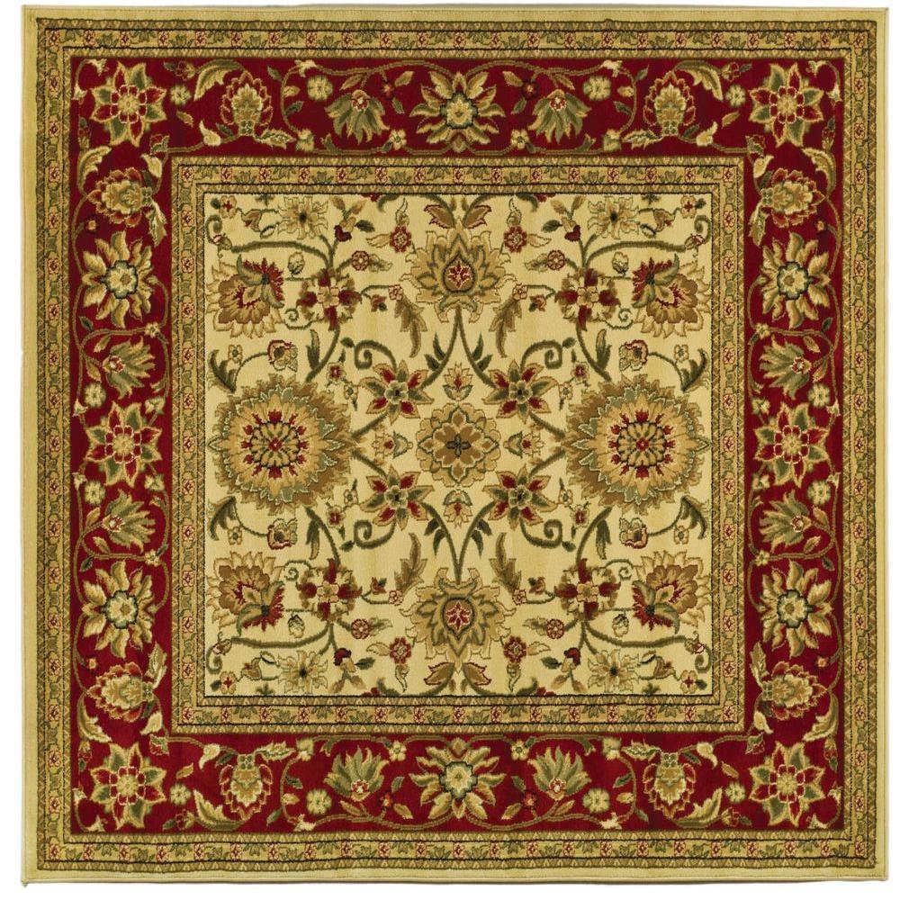 Safavieh Lyndhurst Ivory Red 6 Ft X Square Area Rug