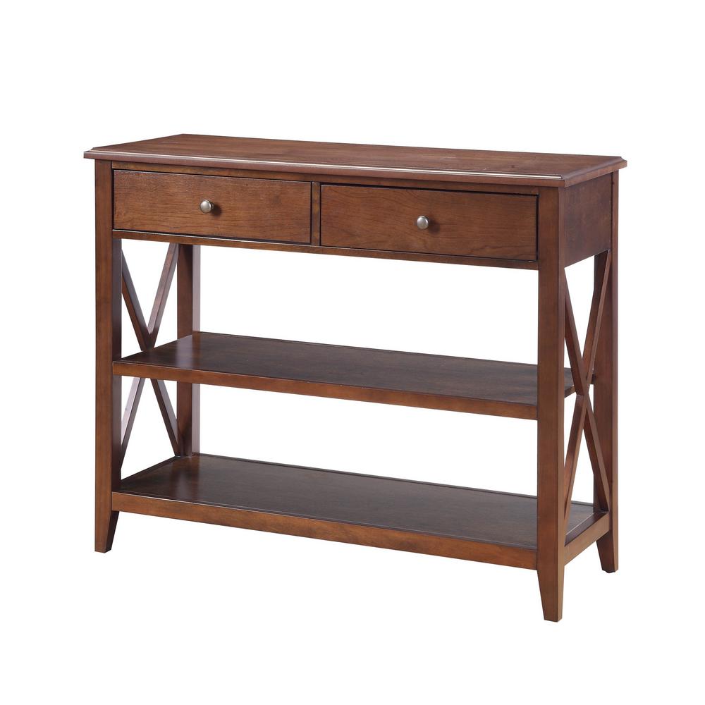 Usl Wesley Walnut Console Table Sk19292br1 The Home Depot