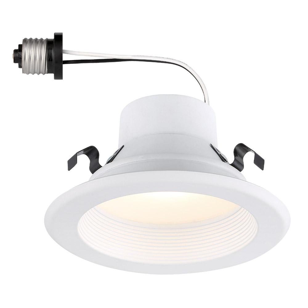 Envirolite 4 In Remodel White Integrated Led Recessed Ceiling Downlight Baffle Trim Dimmable 5000k Envirolite 4 In Remodel White Integrated Led Recessed Ceiling Downlight Baffle Trim Dimmable 5000k