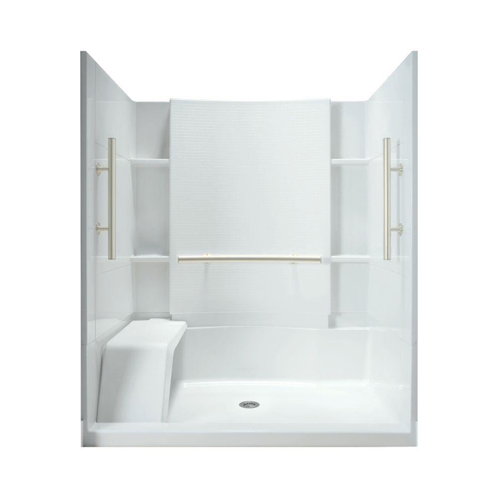 STERLING Accord 36 in. x 60 in. x 741/2 in. Shower Stall in White