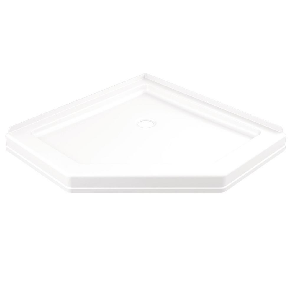 38.25 in. x 38.25 in. Single Threshold Neo Angle Corner Shower Base in