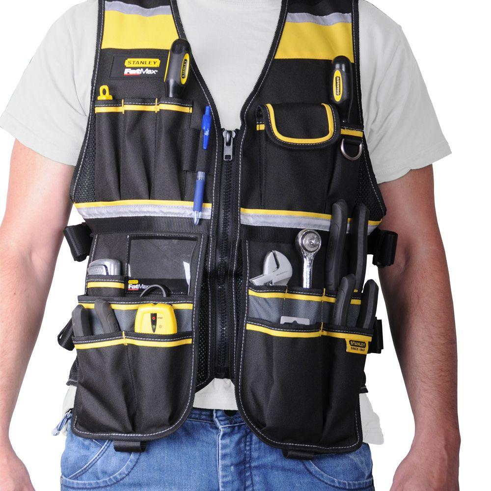 STANLEY FATMAX Multi Pocket Tool Vest Storage Organizer Holster ...