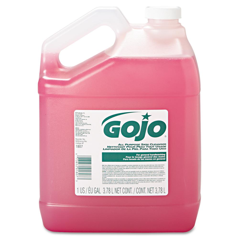 GoJo Bulk Pour 1 Gal. Floral AllPurpose Pink Lotion Soap Bottle (4