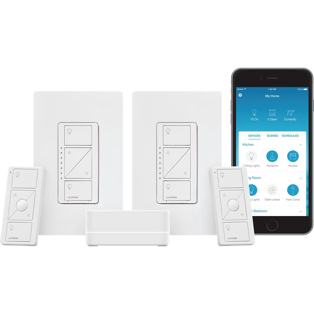 Caseta Wireless Smart Lighting Dimmer Switch 2 Count Starter Kit