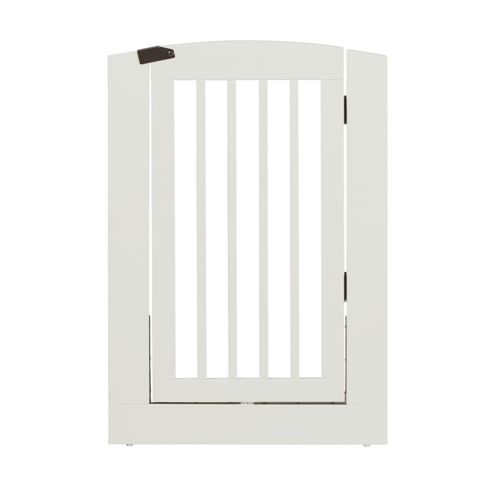 white wooden baby gate