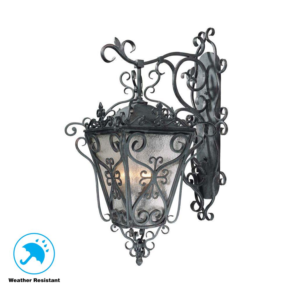 37 84 Outdoor Wall Mounted Lighting The Home New Orleans Style Outdoor Collection 4 Light Wrought Iron Wall Mount Lantern
