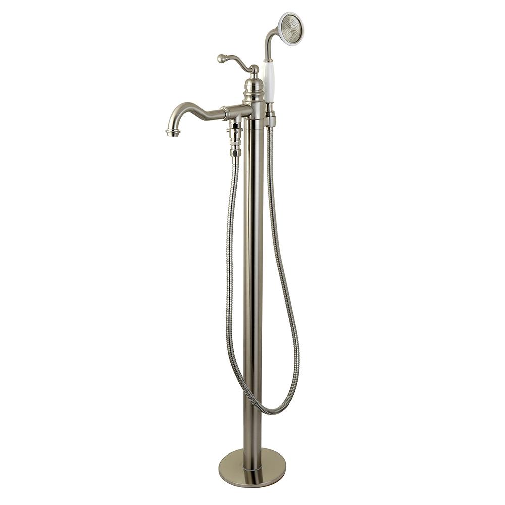 Kingston Brass English SingleHandle Claw Foot Tub Faucet with Hand Shower in Satin Nickel