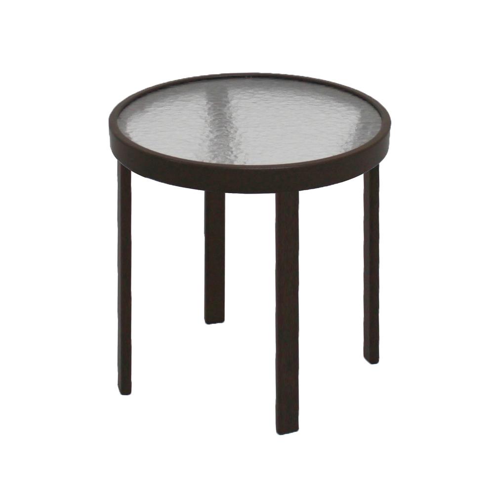 Marco Island 18 In Dark Cafe Brown Acrylic Top Commercial Metal Outdoor Patio Side Table P18a R The Home Depot - Outdoor Patio Side Table Metal Marco Island 18 In Dark Cafe Brown Acrylic Top Commercial Metal Outdoor Patio Side Table P18a R The Home Depot - Outdoor Patio Side Table Metal