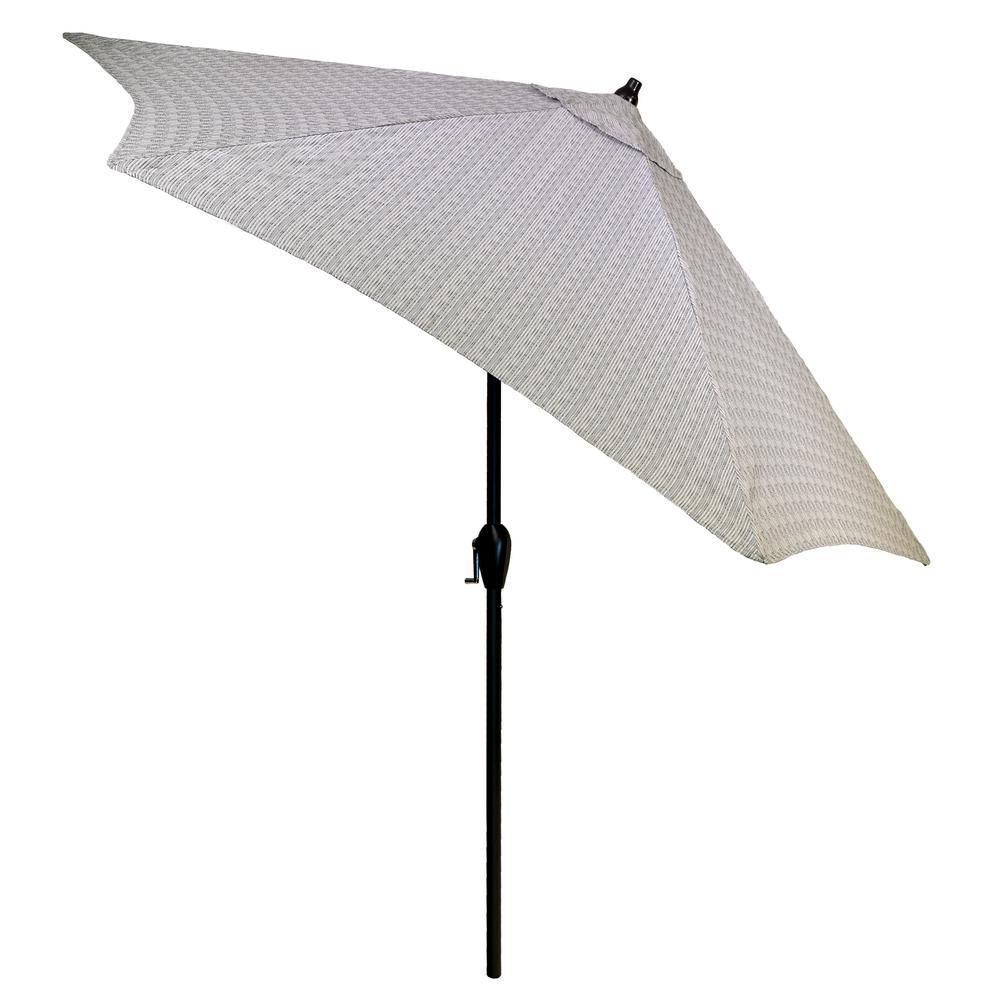 Plantation Patterns 9 Ft Aluminum Patio Umbrella In Cement Texture With Tilt 9900 01270200 The Home Depot