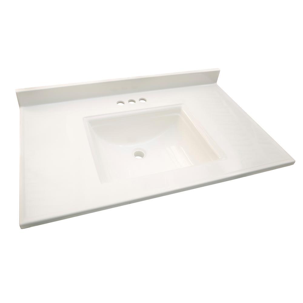 Design House Camilla 37 in. Cultured Marble Vanity Top in ...