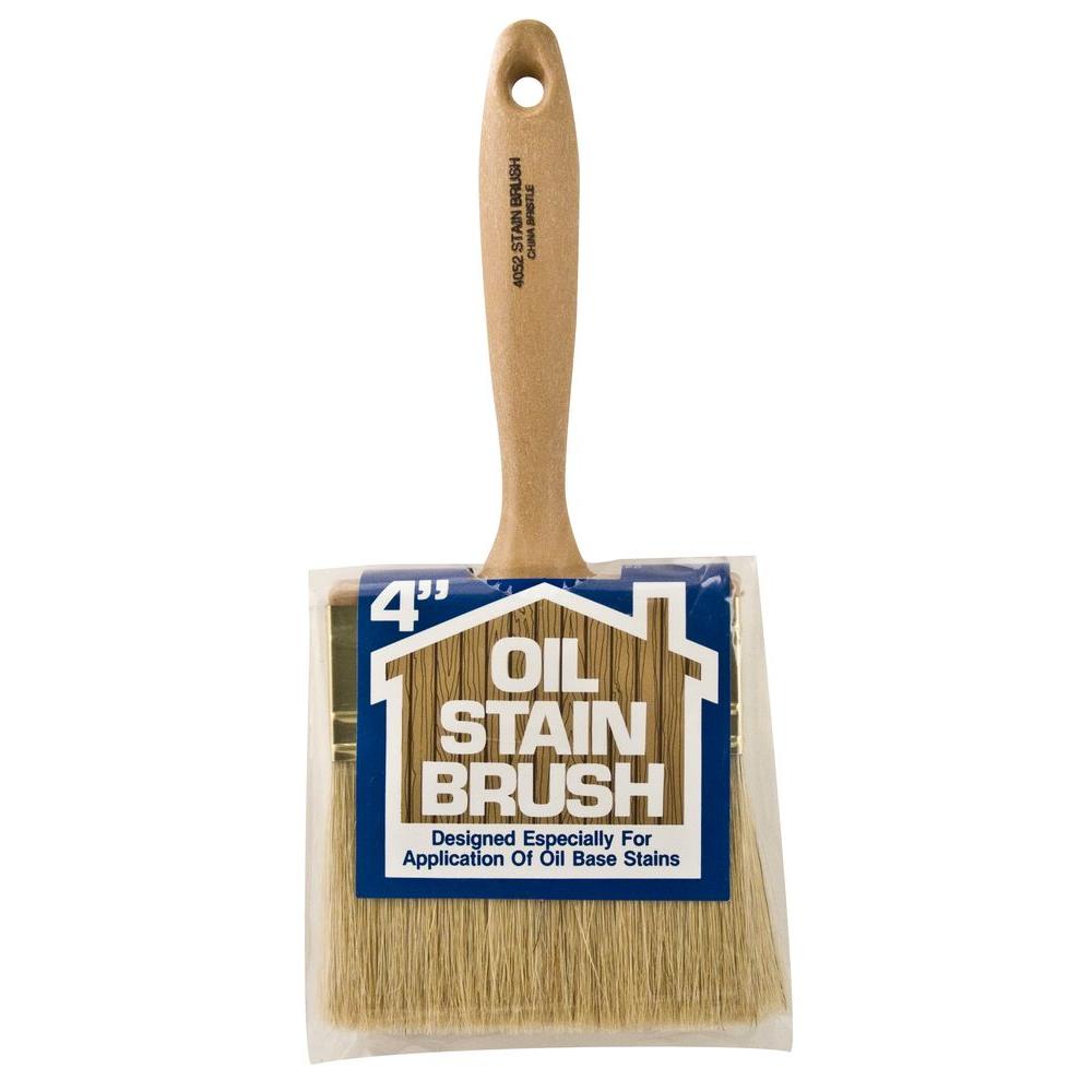 Wooster 4 in. Oil Stain Bristle Brush0040520040 The Home Depot