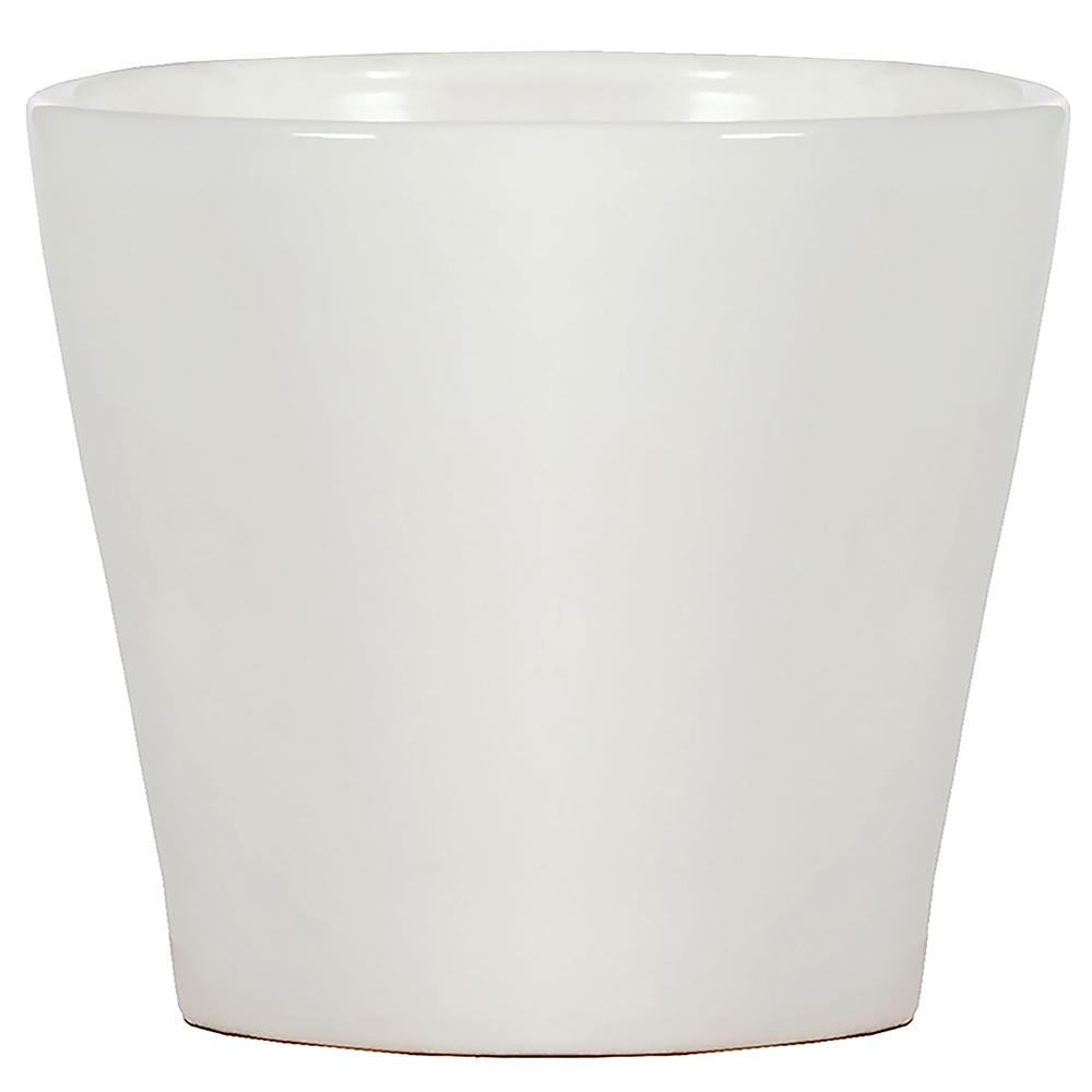 12 In White Ceramic Slip Pot 12inslippotw The Home Depot White Ceramic Slip Pot 12inslippotw