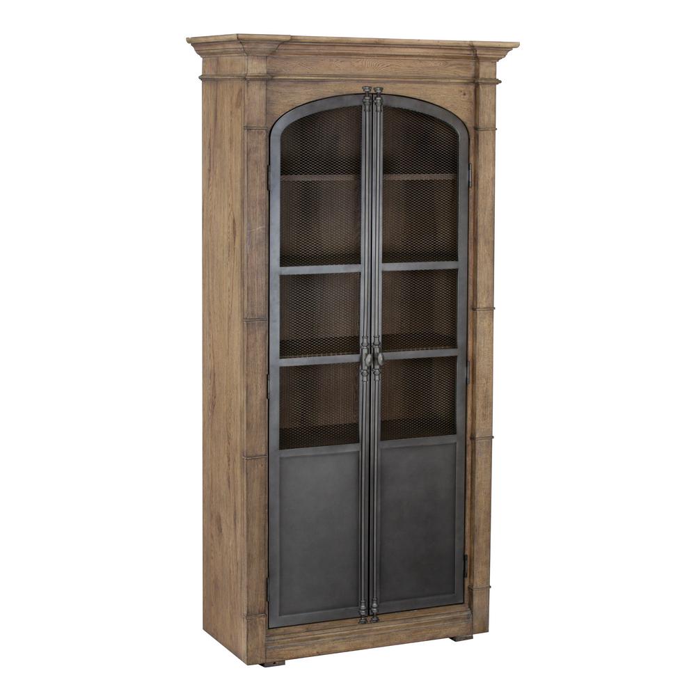 Homefare Homefare Metal Door Light Oak Display Cabinet D192 009