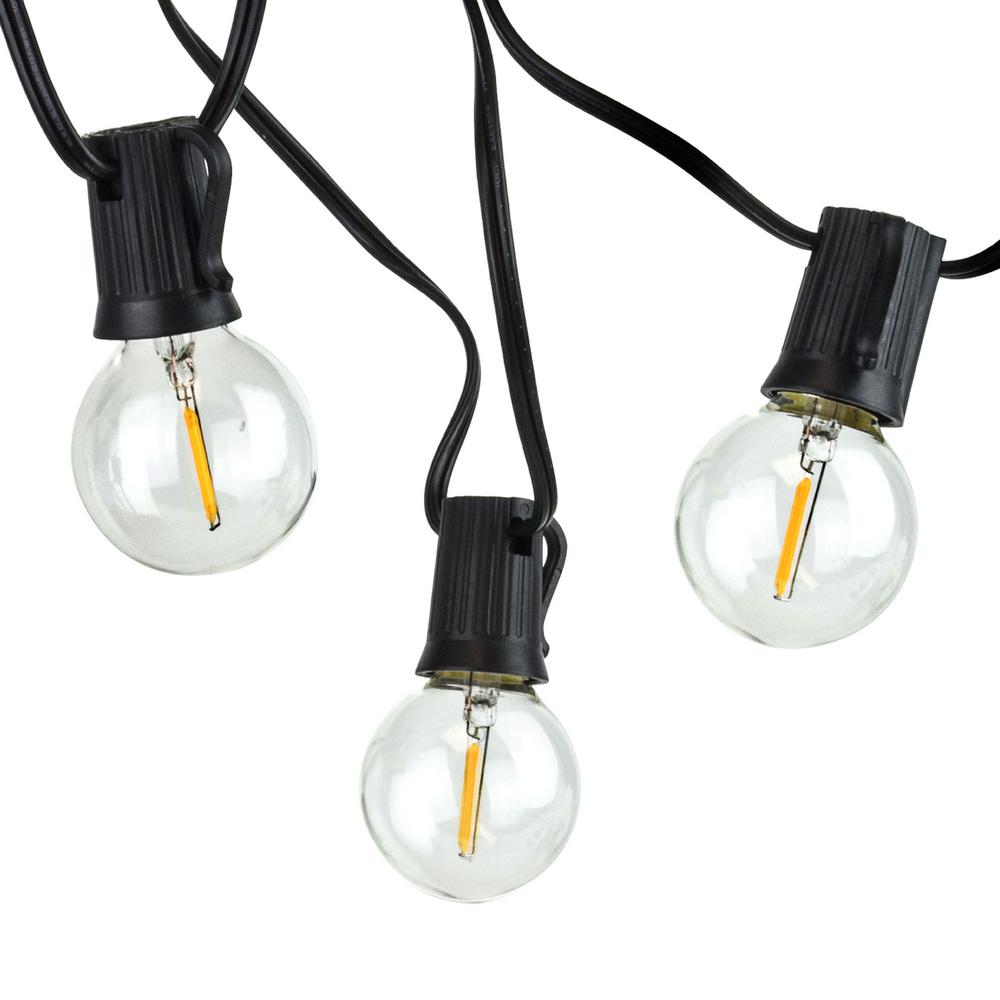 Newhouse Lighting String Lights Outdoor The Home Depot 10 Light 17 Ft Integrated Led Outdoor Globe String