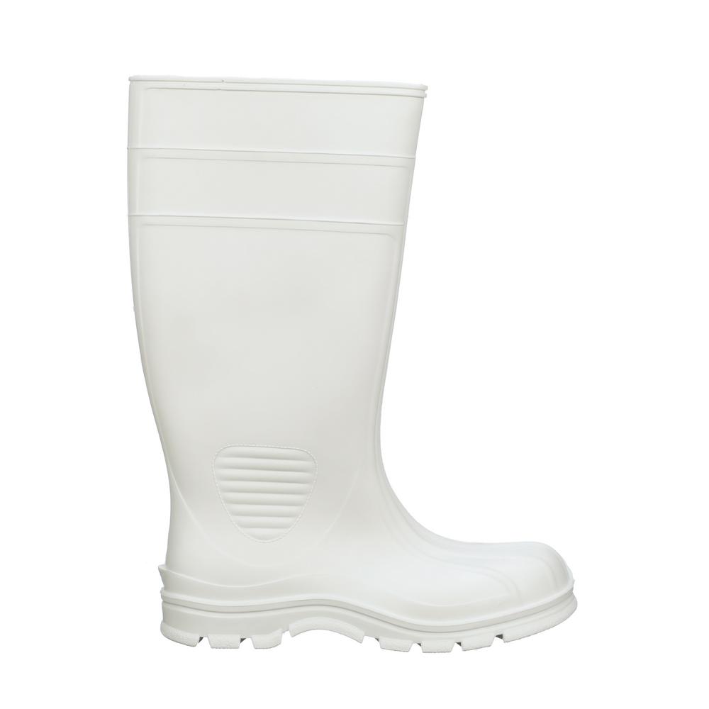 white pvc boots