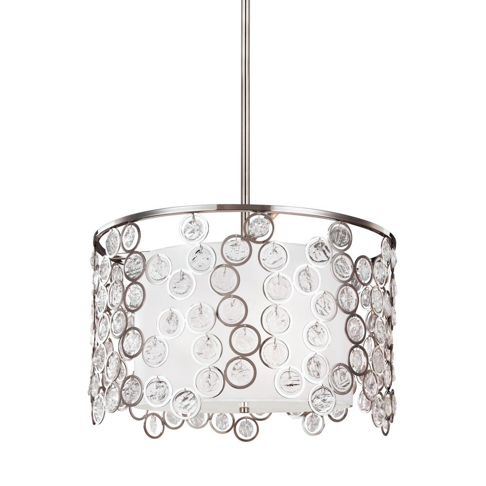 Feiss Lexi 3 Light Polished Nickle Pendant F3113 3pn The Home Depot Lexi 3 Light Polished Nickle Pendant