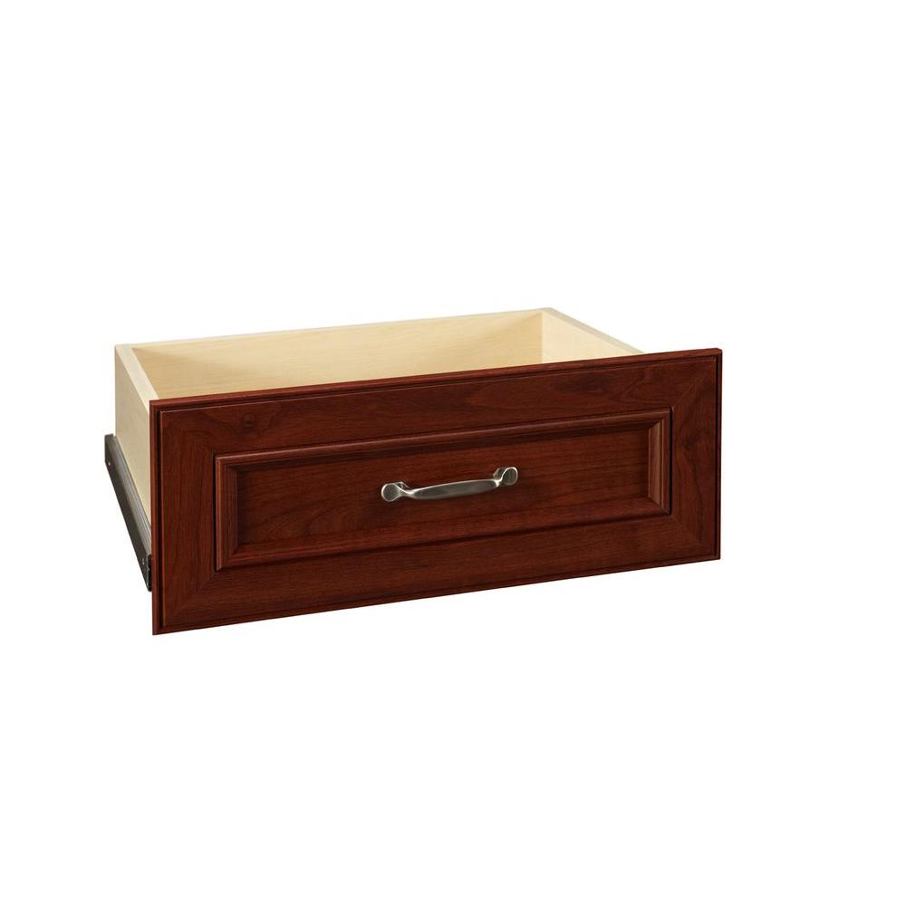 ClosetMaid Impressions 21.54 in. 8.7 in. Dark Cherry Deluxe Wood Drawer