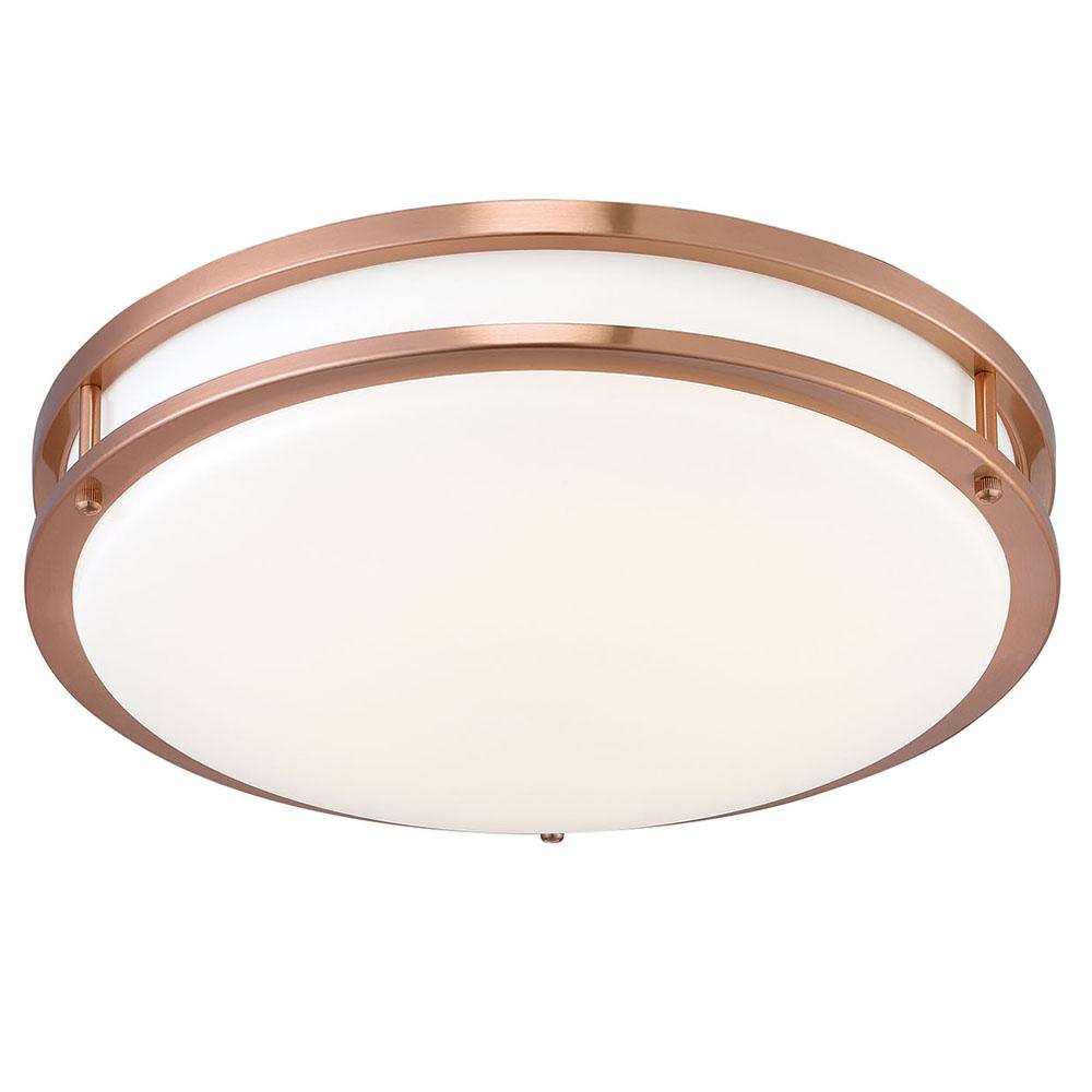 EnviroLite DC 16 in. 1Light Rose Gold LowProfile Integrated LED