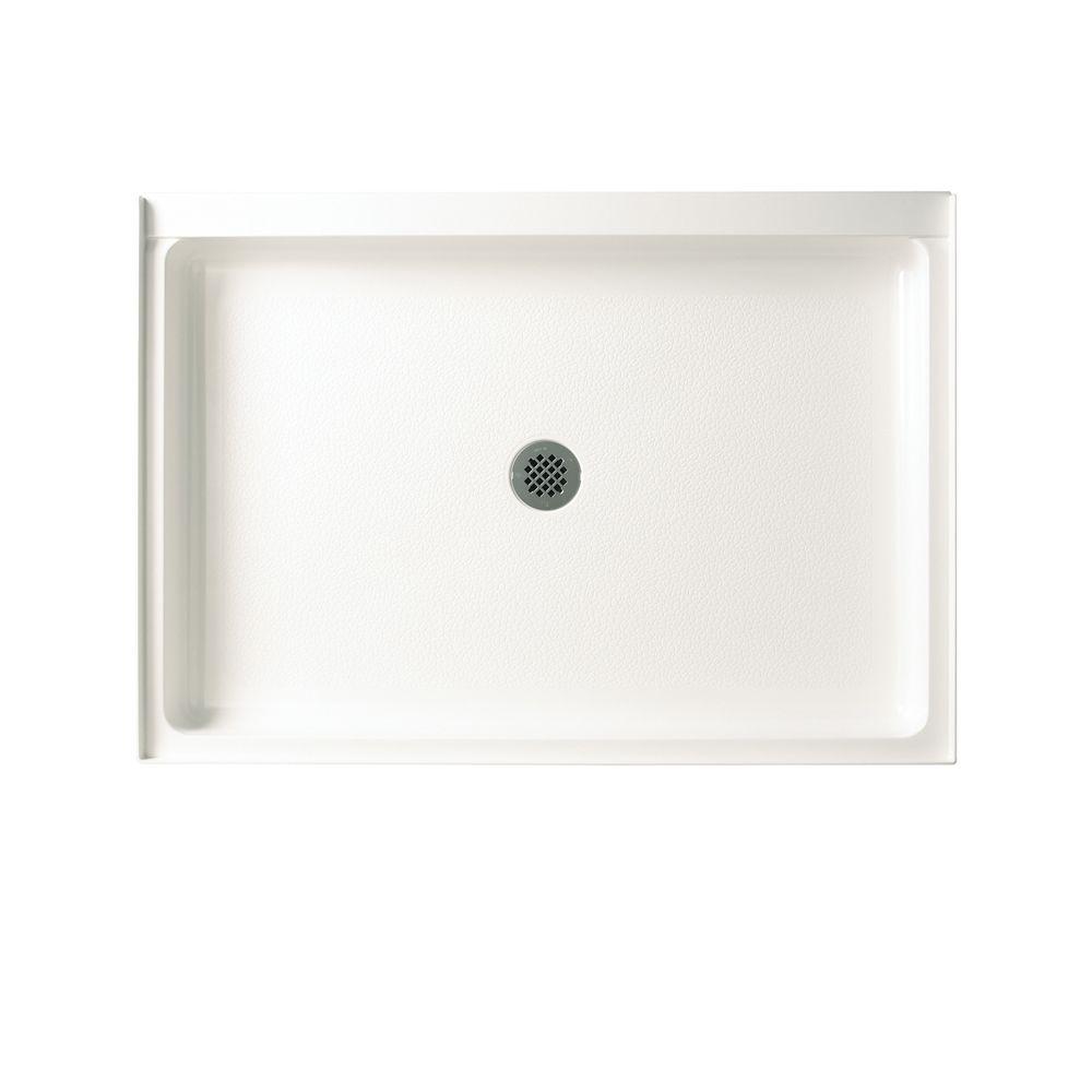 34 In X 42 Solid Surface Single Threshold Center Drain Shower Pan White 34 In X 42 Solid Surface Single Threshold Center Drain Shower Pan White