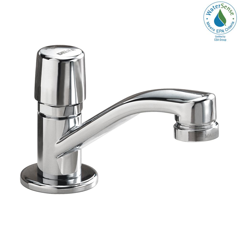 Delta Single Handle Metering Utility Faucet In Chrome 701lf Hdf